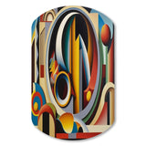 Circular Retro Dynamics II - Asymmetric Metal Wall Art