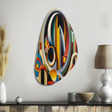 Circular Retro Dynamics II - Asymmetric Metal Wall Art