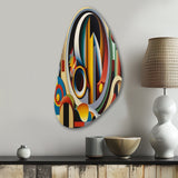 Circular Retro Dynamics II - Asymmetric Metal Wall Art