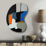 Touched By Orange I - Asymmetric Metal Wall Art