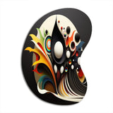 Minimalist Colorful Spheres And Waves I - Asymmetric Metal Wall Art