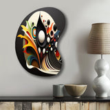 Minimalist Colorful Spheres And Waves I - Asymmetric Metal Wall Art