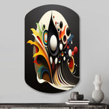 Minimalist Colorful Spheres And Waves I - Asymmetric Metal Wall Art