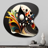 Minimalist Colorful Spheres And Waves I - Asymmetric Metal Wall Art