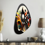 Minimalist Colorful Spheres And Waves I - Asymmetric Metal Wall Art