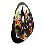 Minimalist Colorful Spheres And Waves I - Asymmetric Metal Wall Art