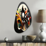 Minimalist Colorful Spheres And Waves I - Asymmetric Metal Wall Art