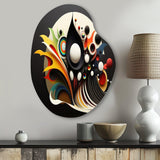 Minimalist Colorful Spheres And Waves I - Asymmetric Metal Wall Art