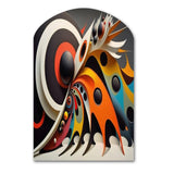 Minimalist Colorful Spheres And Waves VII - Asymmetric Metal Wall Art