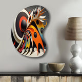 Minimalist Colorful Spheres And Waves VII - Asymmetric Metal Wall Art