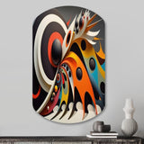 Minimalist Colorful Spheres And Waves VII - Asymmetric Metal Wall Art