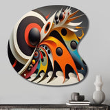 Minimalist Colorful Spheres And Waves VII - Asymmetric Metal Wall Art