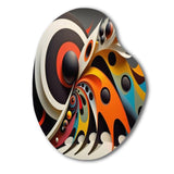 Minimalist Colorful Spheres And Waves VII - Asymmetric Metal Wall Art