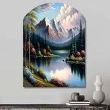 River Quietude In The Afternoon - Asymmetric Metal Wall Art