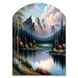 River Quietude In The Afternoon - Asymmetric Metal Wall Art