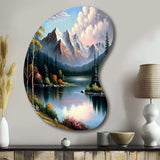 River Quietude In The Afternoon - Asymmetric Metal Wall Art