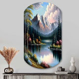 River Quietude In The Afternoon - Asymmetric Metal Wall Art