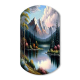 River Quietude In The Afternoon - Asymmetric Metal Wall Art