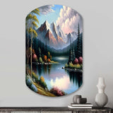 River Quietude In The Afternoon - Asymmetric Metal Wall Art