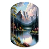 River Quietude In The Afternoon - Asymmetric Metal Wall Art