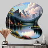 River Quietude In The Afternoon - Asymmetric Metal Wall Art