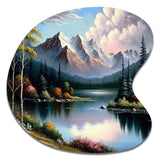 River Quietude In The Afternoon - Asymmetric Metal Wall Art