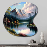 River Quietude In The Afternoon - Asymmetric Metal Wall Art