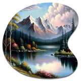 River Quietude In The Afternoon - Asymmetric Metal Wall Art