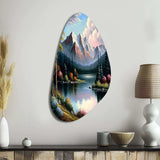 River Quietude In The Afternoon - Asymmetric Metal Wall Art