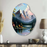 River Quietude In The Afternoon - Asymmetric Metal Wall Art