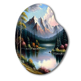 River Quietude In The Afternoon - Asymmetric Metal Wall Art