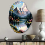 River Quietude In The Afternoon - Asymmetric Metal Wall Art