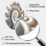 White Fractal Spiralling II - Asymmetric Metal Wall Art