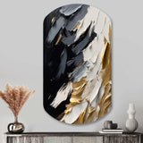 Golden Wave Reflections V - Asymmetric Metal Wall Art