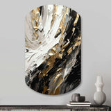 Golden Wave Reflections VI - Asymmetric Metal Wall Art