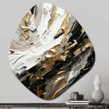 Golden Wave Reflections VI - Asymmetric Metal Wall Art