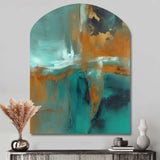 Teal Balance I - Asymmetric Metal Wall Art