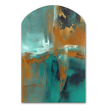 Teal Balance I - Asymmetric Metal Wall Art