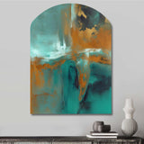 Teal Balance I - Asymmetric Metal Wall Art