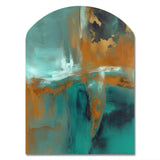 Teal Balance I - Asymmetric Metal Wall Art