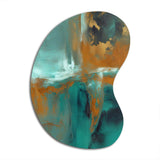 Teal Balance I - Asymmetric Metal Wall Art