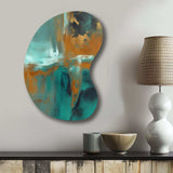 Teal Balance I - Asymmetric Metal Wall Art