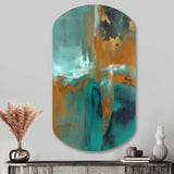 Teal Balance I - Asymmetric Metal Wall Art