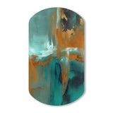 Teal Balance I - Asymmetric Metal Wall Art