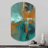 Teal Balance I - Asymmetric Metal Wall Art