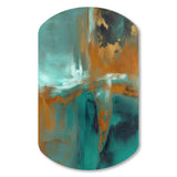 Teal Balance I - Asymmetric Metal Wall Art