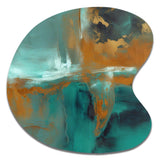 Teal Balance I - Asymmetric Metal Wall Art