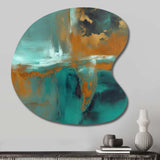 Teal Balance I - Asymmetric Metal Wall Art