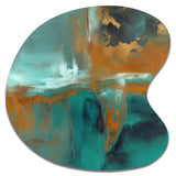 Teal Balance I - Asymmetric Metal Wall Art