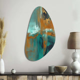 Teal Balance I - Asymmetric Metal Wall Art